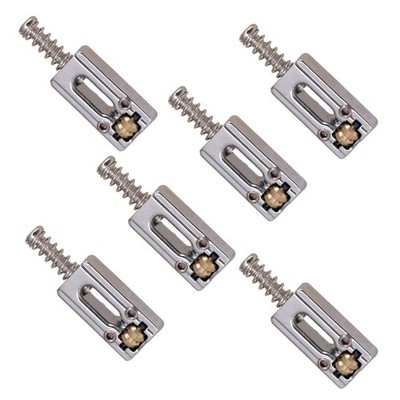 6Pack Upgrade Metal Roller Guitar Saddle Bridge String Saddles For E-Guitar B