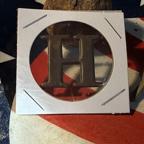 Dug Civil War  💥 🇺🇸 💣  Hat Letter H Insignia