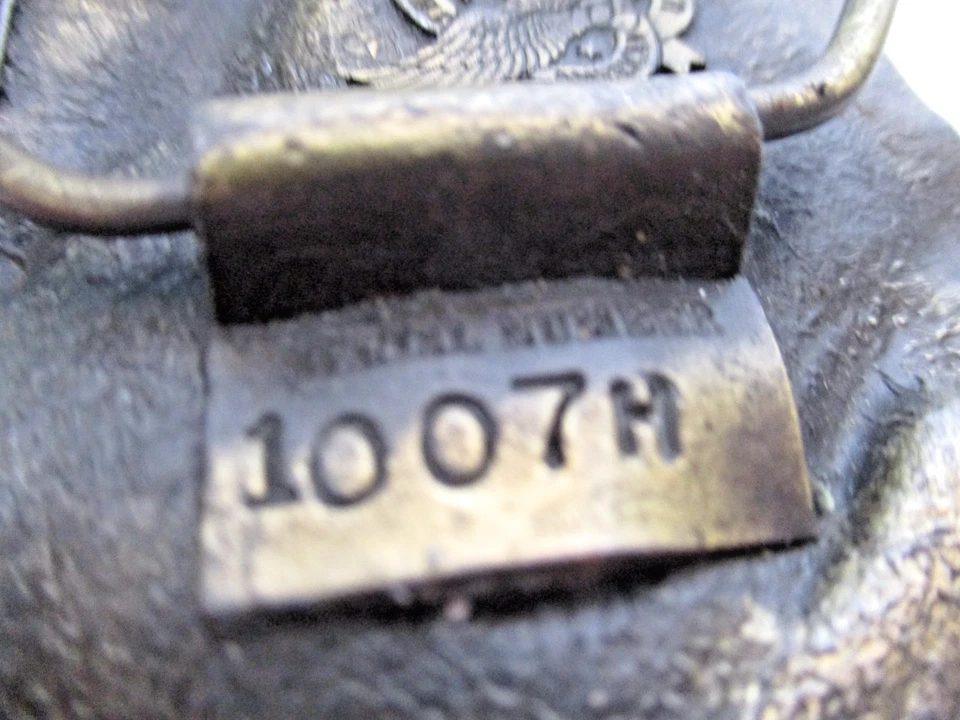 Hebilla de cinturón Leaping Buck & Doe # 1007M ciervo de latón Great American Buckle Co Foto 4 de 4