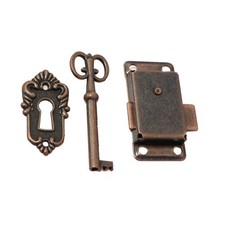 M&ouml;belschrank T&uuml;rschloss-Set mit Schl&uuml;ssel Antik Schublade Schrankschloss Dekor