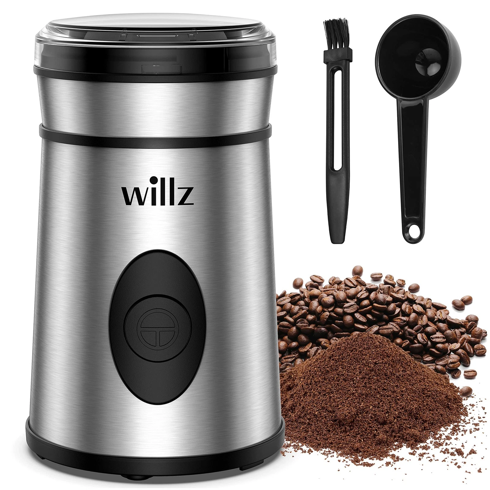Electric Coffee Grinder for Coffee Beans, Spices, & Herbs with Easy On/Off Bu...