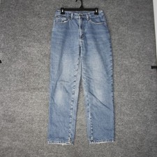 Vintage LL Bean Double L Relaxed Fit Jeans Womens 10R Blue Flannel Lined