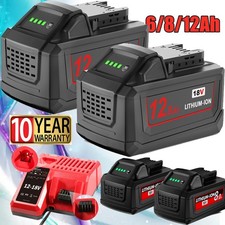 For Milwaukee 18V Battery For M18 18V Battery 48-11-1880 12Ah Battery/Charger