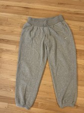 Nike Sportswear Phoenix Fleece Oversized High Waist Workout Pants Gray Large