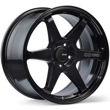 Enkei T6r 18x9.5 45mm Offset 5x120 Bolt Pattern 72.6 Bore Gloss Black Wheel