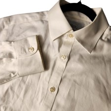 CHARLES TYRWHITT White Long Sleeve Button Up Dress Shirt Men's S