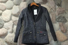 Barbour Jacket Coat Cavalry Polarquilt Navy Blue New UK Size 6 U.S Size 2