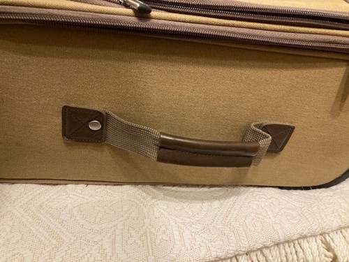 Cabin sz softshell suitcase, UNISEX, 2 wheels, retrac handle, brwn leather trim - Picture 9 of 11