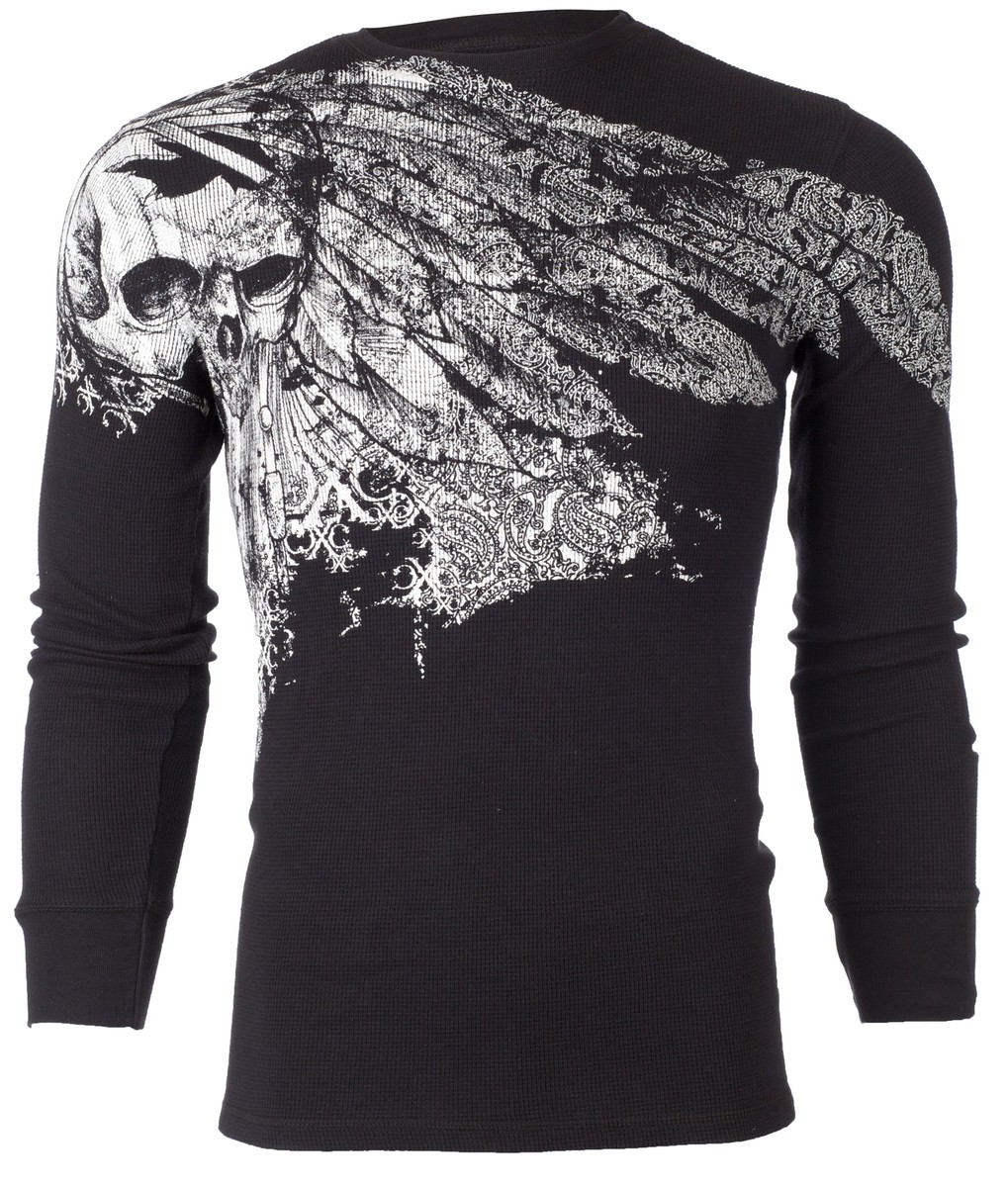 Xtreme Couture By Affliction - Camisa Térmica Para Hombre, Color Negro - Foto 2