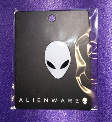 Alienware White Pin, Collectible Pin (Brand New, Sealed Bag)