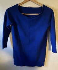 Women's Athleta Adi Mudra Cashmere L/S Sweater Dress Size Medium Royal Blue