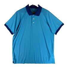 Brooks Brothers Performance Men's Size XL Solid Blue Stretch Polo Shirt