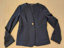 Womens Brooks Brothers Jacket Blazer 8 Navy Blue