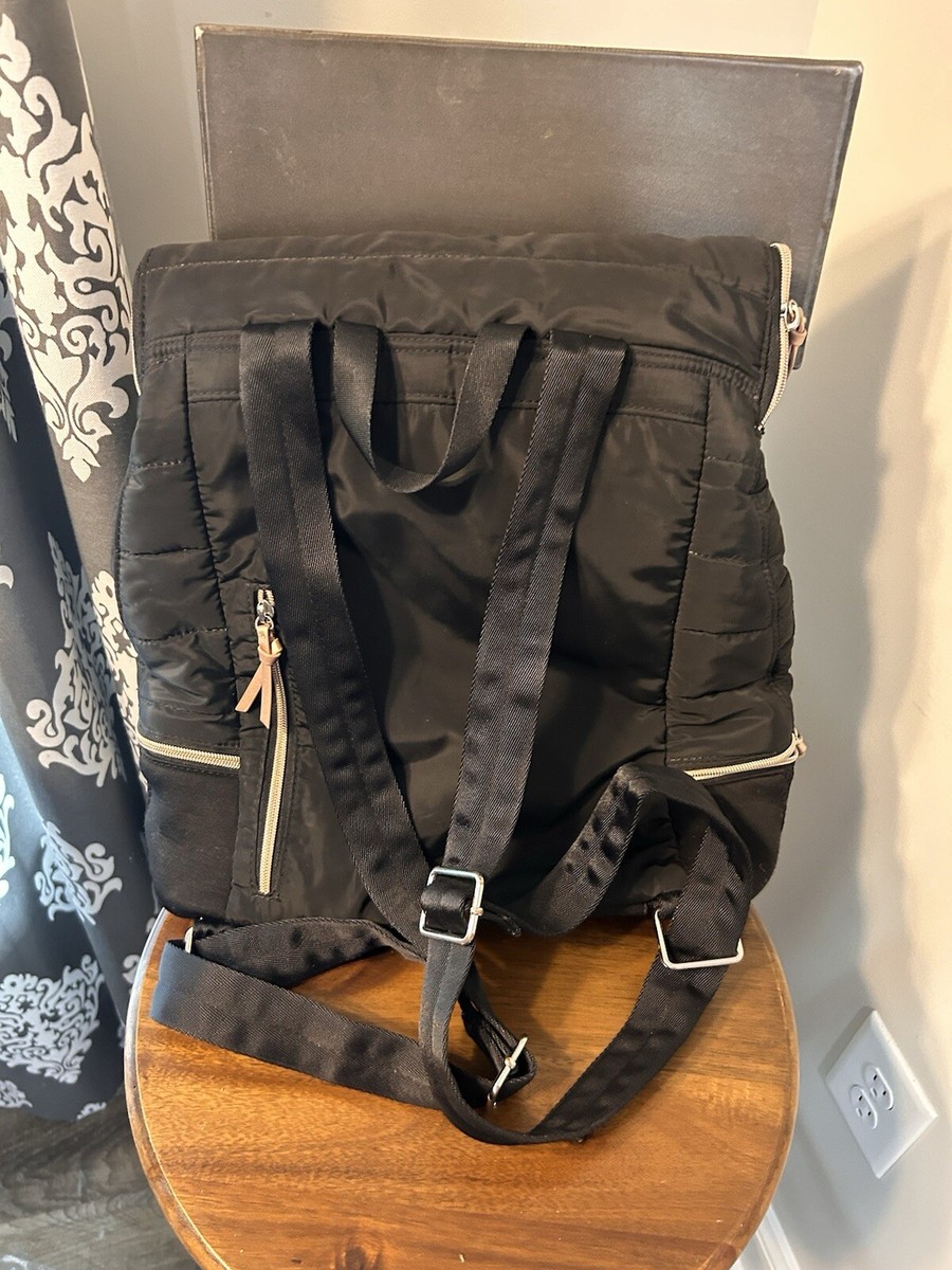 Stella & Dot black quilted nylon Crush It backpack Women main image 4