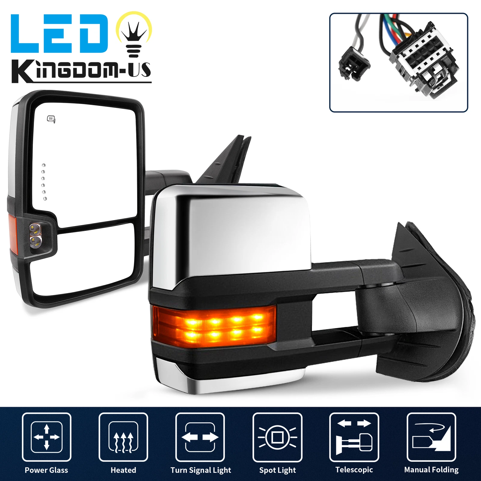 Power Heated Tow Mirrors for 2007-2013 Chevy Silverado Sierra 1500 2500HD 3500HD
Opens in a new wind