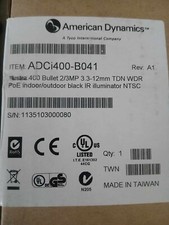 American Dynamics ADCi400-B041 Illustra 400 Bullet 2/3MP 3.3-12mm