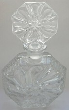 Glas Karaffe Relief Bl&uuml;te 22cm