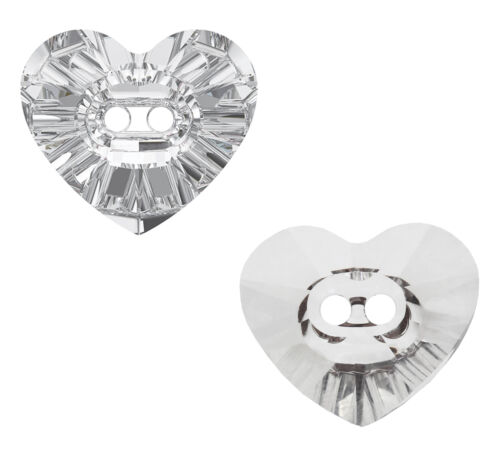 Superior PRIMERO 3023 Heart Crystal Buttons * Many Sizes & Colors - Afbeelding 1 van 4