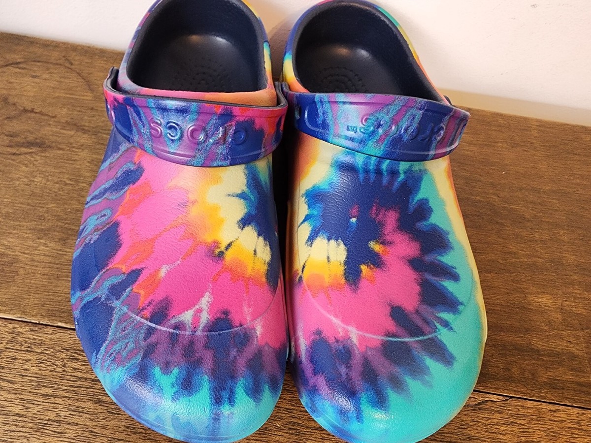 Crocs Slip Resistant Slip On Comfort Clog Mens Size 12 Tie Dye Crocs at Work Unisex Bistro Slip Resistant Clog Liberia | Ubuy main image 2