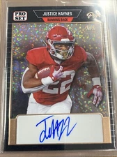 JUSTICE HAYNES Auto 2024 Leaf Pro Set Pure Sparkle Autograph #'d /4 Alabama