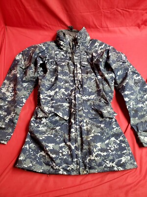 USN U S Navy Working Uniform NWU Type I GoreTex Parka Jacket Size SMALL  LONG