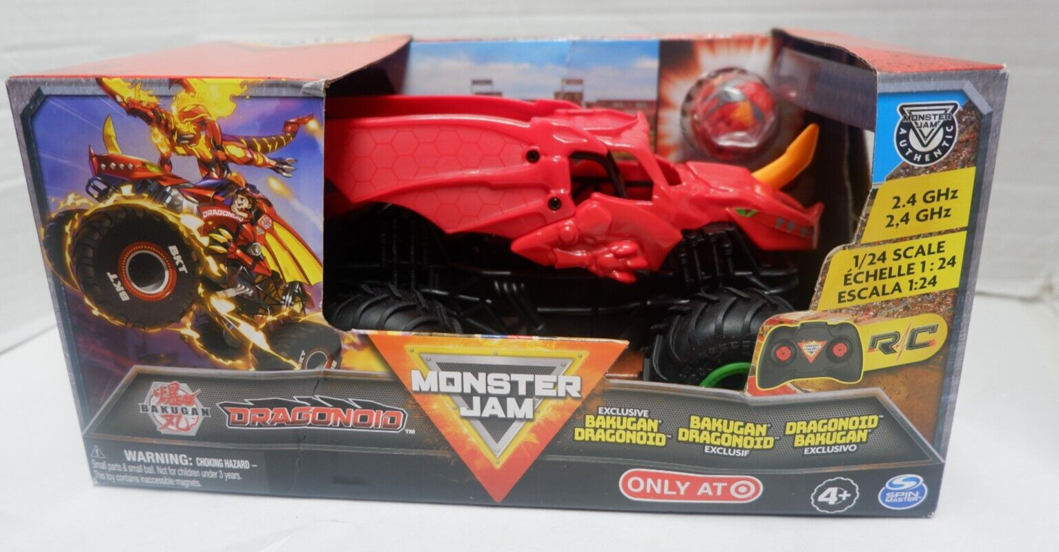 Monster Jam Official Red Bakugan Dragonoid 1/24 Scale RC Truck Exclusive - New