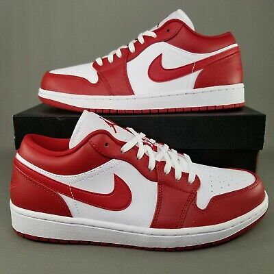 Nike Air Jordan 1 Low Gym Red Shoes Mens Size 8 5 Athletic Red White Womens 10 Ebay