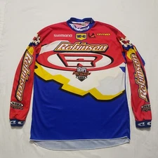 Rare Vintage Dyno Robinson Factory Racing BMX Jersey Medium Blue Red White