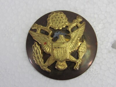 WW2 US Army Enlisted Dress Cap Hat Badge Screw Back WWII World War