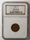 1887 P Indian Head Cent NGC MS63 OH
