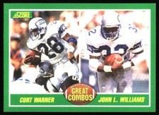 1989 Score Curt Warner / John Williams Combos #278 Seahawks
