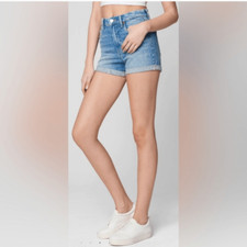 Blank NYC The Perry Mom Shorts Blue Denim Size 27 New in Package Tags