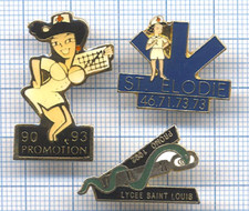 Lot Pins INFIRMIERS Infirmières promotion 90 93 Etudiants FALUCHE Lycée St LOUIS