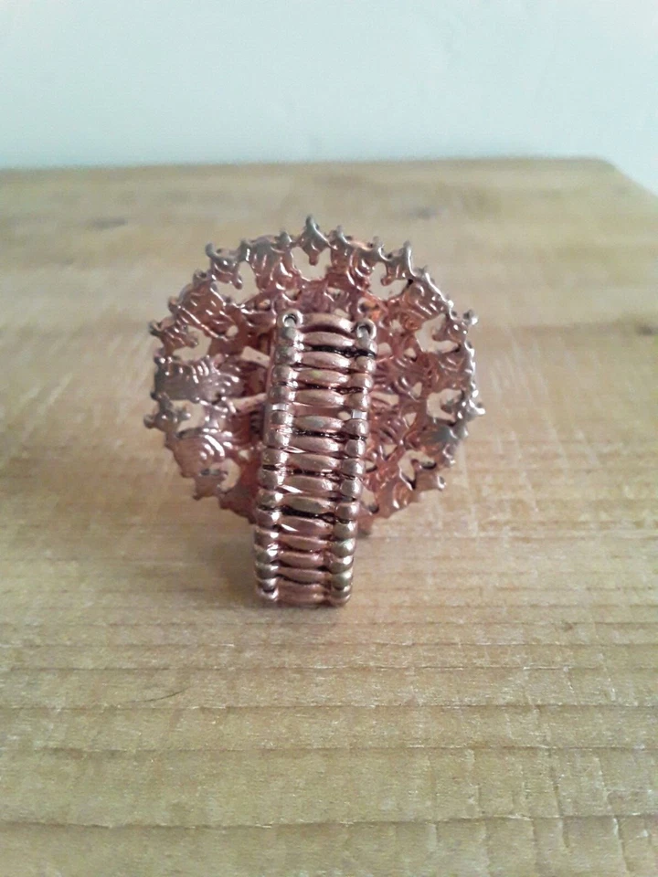 Anillo elástico naranja y negro 1928 Foto 4 de 4