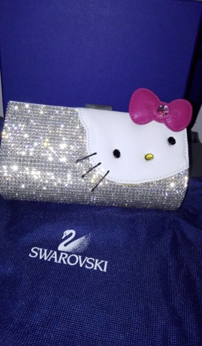Authentic Swarovski Hello Kitty Clutch.Rare Discontinued. Sanrio X
