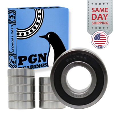 (10) 6307-2RS Premium Rubber Seal Ball Bearing C3 EMQ, 35x80x21, 6307 2RS 6307rs