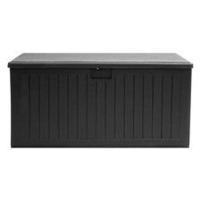 Patio Deck Box Outdoor Storage Bin 150 Gallon Resin w/Lock, Handle  Lid Support