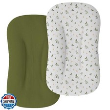 Mi Flor Muslin Baby Lounger Cover   Snug Fit for Snuggle Me Organic Infant Lo