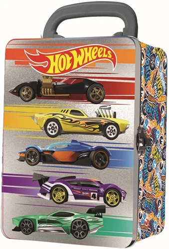 Hot Wheels 1:64 Scale Cars Metal Car Carry Case Silver Holds Up To 18 Cars