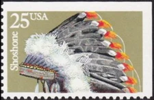 US #2505 MNH 1990 Native American Feather Headdress Shoshone [Booklet Single]