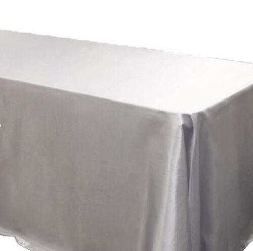 6 pack 90x132" Rectangular Satin Tablecloth Wedding Party Catering - Picture 4 of 41