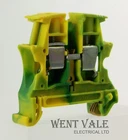 Legrand Viking - 0371 73 - Green/Yellow 10mm DIN Rail Mounted Termination Block