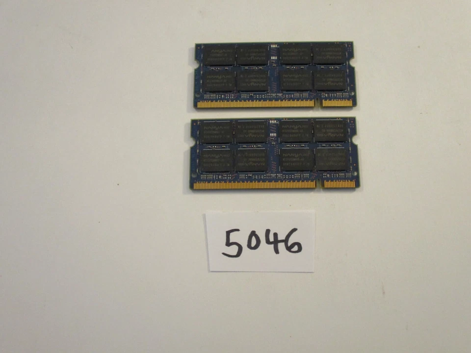 Nanya 2x2Gb=4Gb 800Mhz PC2-6400 DDR2 SODIMM laptop memory RAM (5046) - Image 2 of 2