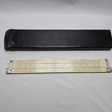Eugene Dietzgen Slide Rule Decimal Trig Log #1732 With Case Made in USA vitnage
