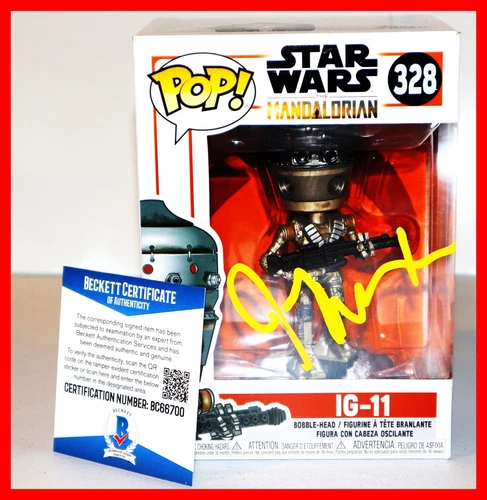 🔥  Taika Waititi Signed Autographed IG-11 The Mandalorian Funko Pop Beckett PSA