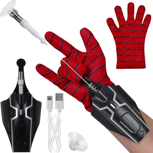 For Children Spider Man Launcher Glove Cosplay Spider String Web Shooter Toys - Picture 2 of 9