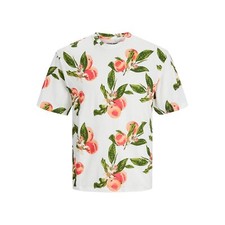 Jack & Jones Mens Flores AOP Comfort Short Sleeve Cotton T-Shirt Relaxed Fit