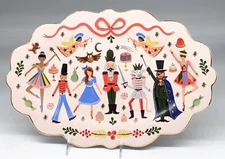 Anthropologie x Rifle Paper Co Christmas Nutcracker Serving Platter Tray