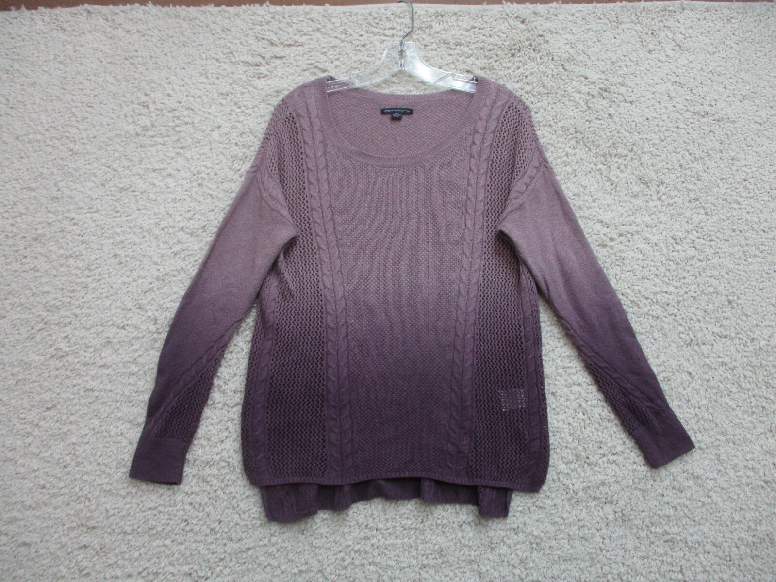 American Eagle Sweater Small Adult Purple Open Knit Wool Blend Casual Womens S