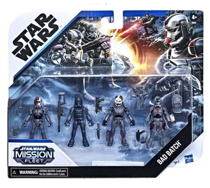 STAR WARS Mission Fleet Clone Commando Clash 2.5-Inch-Scale Action Figure 4-Pack